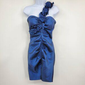 Vintage Betsy & Adam Blue Y2K Whimsigoth Homecoming Cocktail Dress 12 Petite